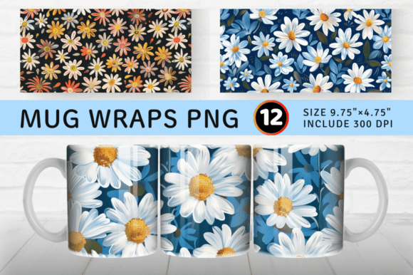 Daisy Embroidery Flowers Mug Wrap Sublim Review