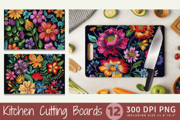 Flowers Embroidery Cutting Boards Sublim Review
