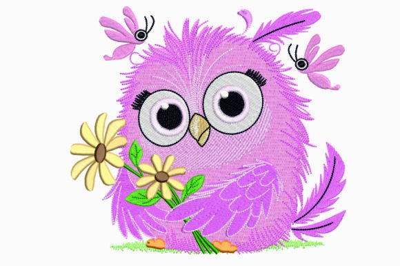 Funny Owl with Flowers Embroidery Review