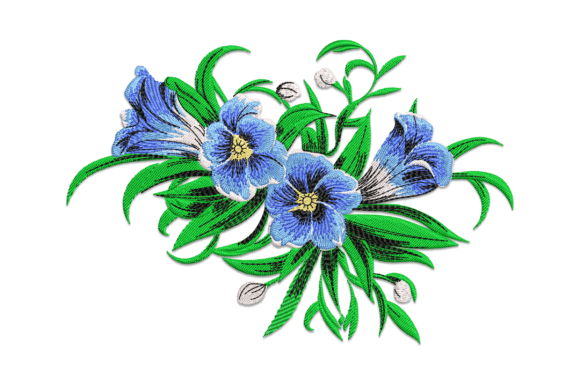 Gentian Flowers Embroidery Design Review