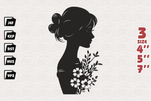 Girl Holding Flowers Embroidery Review