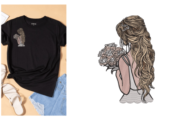 Girl with Flowers Embroidery Design Review