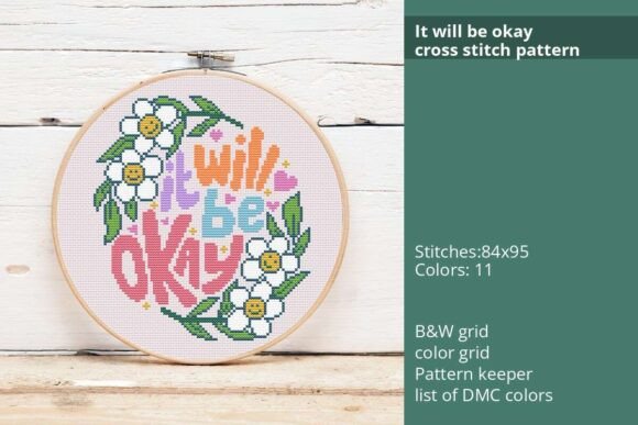 It Will Be Okay Cross Stitch Pattern Review for Craft Fair Success