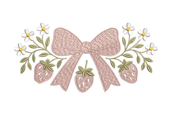 Pink Bow with Strawberries and Flowers Review