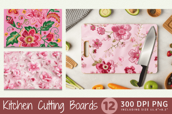 Pink Embroidery Flowers Cutting Boards S Review for Seasonal Use