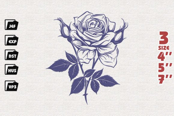 Rose, Flower Embroidery Review
