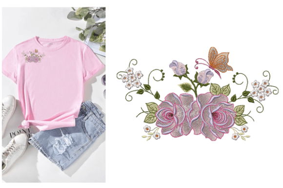 Roses and Butterfly Embroidery Review