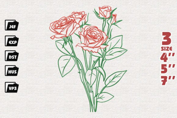 Roses Bouquet Embroidery Design Review