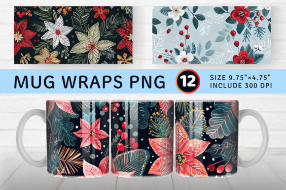 Winter Embroidery Flowers Mug Wrap Subli Review